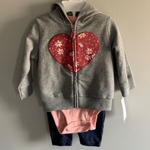 Carter’s Baby Girl NWT 3-piece Outfit Set